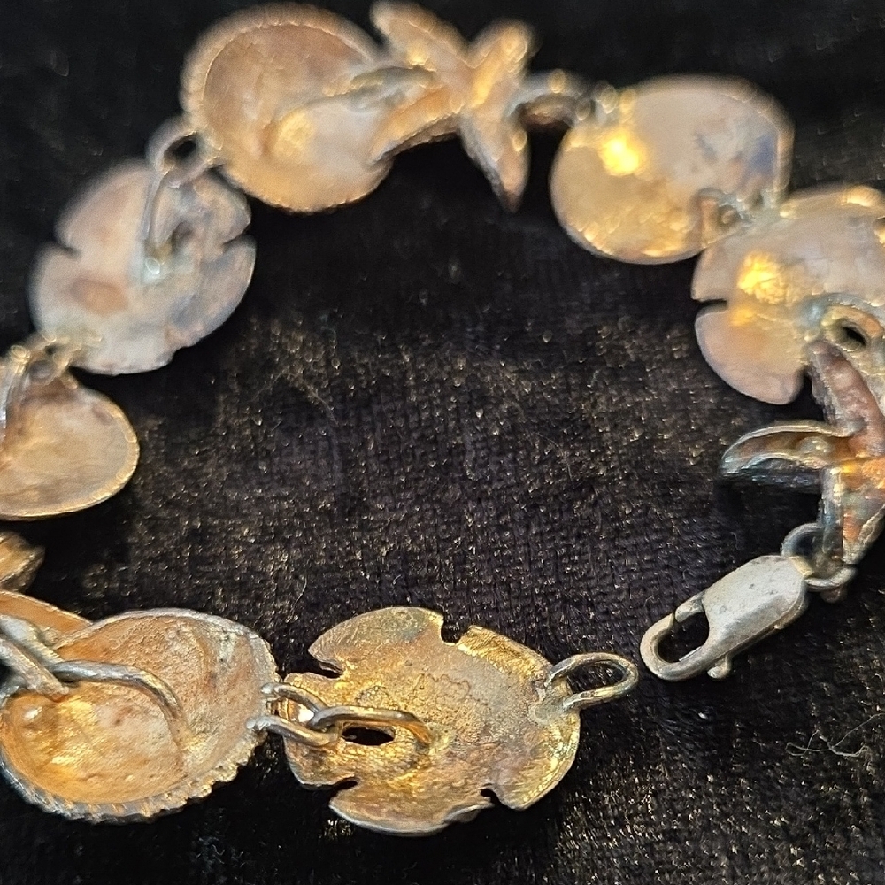 Source Unknown Silver Ocean Charm Bracelet - image 3